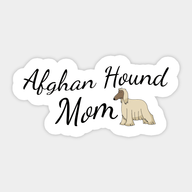 Afghan Hound Mom Sticker by tribbledesign